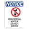 Signmission OSHA Notice, 5" Height, Industrial Water Do Sign With Symbol, 5" X 3.5", Portrait OS-NS-D-35-V-13694 - alternate 1
